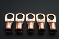 1/0 GAUGE COPPER 1/2 RING 5 PK CRIMP TERMINAL CONNECTOR AWG BATTERY LUG CUR1012