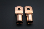 2/0 GAUGE COPPER 1/4 RING 2 PK CRIMP TERMINAL CONNECTOR AWG BATTERY LUG CUR2014