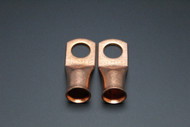 2/0 GAUGE COPPER 1/2 RING 2 PK CRIMP TERMINAL CONNECTOR AWG BATTERY LUG CUR2012