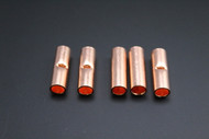 4 GAUGE COPPER BUTT CONNECTOR 5 PK CRIMP TERMINAL SPLICE CAR AWG BATTERY CUR4