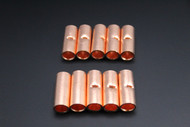 2 GAUGE COPPER BUTT CONNECTOR 10 PK CRIMP TERMINAL SPLICE CAR AWG BATTERY CUR2