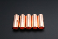 1/0 GAUGE COPPER BUTT CONNECTOR 5 PK CRIMP TERMINAL SPLICE AWG BATTERY CUR1/0