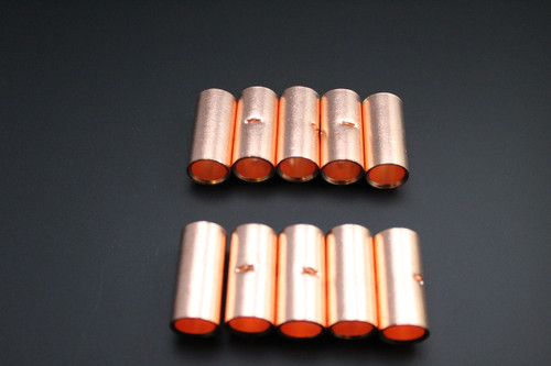 10-Pack 6 AWG Bare Copper Butt Connectors - Non-Insulated Crimp Terminals For Battery Cables 8 thumbnail image