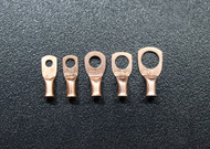 10 PK 8 GAUGE COPPER RINGS #10 1/4 5/16 3/8 1/2 RING TERMINAL CONNECTOR 2 EA