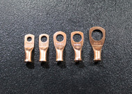 10 PK 6 GAUGE COPPER RINGS #10 1/4 5/16 3/8 1/2 RING TERMINAL CONNECTOR 2 EA