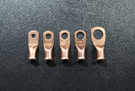 10 PK 4 GAUGE COPPER RINGS #10 1/4 5/16 3/8 1/2 RING TERMINAL CONNECTOR 2 EA