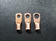 6 PK 1 GAUGE COPPER RINGS 5/16 3/8 1/2 RING TERMINAL CONNECTOR 2 EA