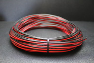 16 GAUGE RED BLACK SPEAKER WIRE PER 5 FT AWG ZIP CABLE POWER GROUND STRANDED COPPER