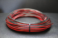 16 GAUGE RED BLACK SPEAKER WIRE 25 FT AWG ZIP CABLE POWER GROUND STRANDED COPPER