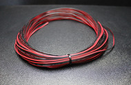 24 GAUGE RED BLACK SPEAKER WIRE PER 5 FT AWG ZIP CABLE POWER GROUND STRANDED COPPER