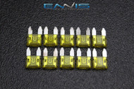 (10) PCK ATM 20 AMP FUSES MINI FUSE BLADE STYLE CAR BOAT AUTOMOTIVE AUTO ATM20