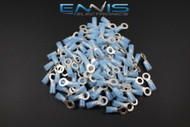 14-16 GAUGE NYLON RING # 10 CONNECTOR 500 PK BLUE CRIMP TERMINAL AWG CAR SUV