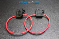 (2) 10 GAUGE ATC FUSE HOLDERS IN-LINE AWG WIRE COPPER 12V BLADE WATERPROOF EE