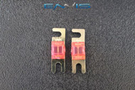 (2) 30 AMP MINI ANL FUSES GOLD PLATED INLINE AFC AFS BLADE AUTO HOLDER MANL30