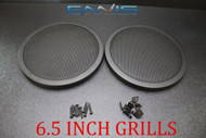 (2) 6.5 INCH STEEL SPEAKER SUB SUBWOOFER GRILL FINE MESH W/ CLIPS SCREWS GT-6.5