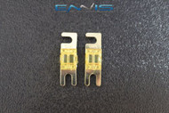(2) 60 AMP MINI ANL FUSES GOLD PLATED INLINE AFC AFS BLADE AUTO HOLDER MANL60