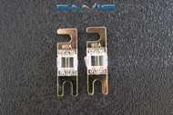 (2) 80 AMP MINI ANL FUSES GOLD PLATED INLINE AFC AFS BLADE AUTO HOLDER MANL80