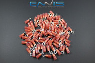 18-22 GAUGE NYLON RING # 6 CONNECTOR 50 PK RED CRIMP TERMINAL AWG CAR SUV