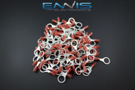 18-22 GAUGE NYLON RING 3/8 CONNECTOR 100 PK RED CRIMP TERMINAL AWG CAR SUV HOME