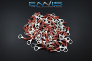 18-22 GAUGE NYLON RING 5/16 CONNECTOR 200 PK RED CRIMP TERMINAL AWG CAR SUV