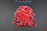 18-22 GAUGE VINYL RING # 6 CONNECTOR 500 PK RED CRIMP TERMINAL AWG GA CAR SUV