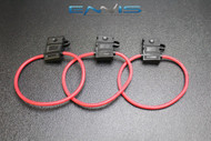 (3) 18 GAUGE ATC FUSE HOLDER IN-LINE AWG WIRE COPPER 12 VOLT BLADE WATERPROOF EE