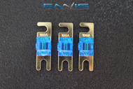(3) 100 AMP MINI ANL FUSES GOLD PLATED INLINE AFC AFS BLADE AUTO HOLDER MANL100