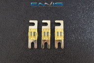 (3) 60 AMP MINI ANL FUSES GOLD PLATED INLINE AFC AFS BLADE AUTO HOLDER MANL60