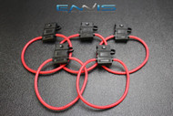 (5) 12 GAUGE ATC FUSE HOLDERS IN-LINE AWG WIRE COPPER 12V BLADE WATERPROOF EE