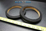 2 MDF SPEAKER RING SPACER 6 INCH CARPET WOOD 3/4 THICK FIBERGLASS RING-06CBK