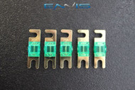 (5) 20 AMP MINI ANL FUSES GOLD PLATED INLINE AFC AFS BLADE AUTO HOLDER MANL20