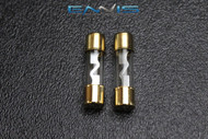 2 PACK 70 AMP AGU FUSE FUSES GOLD PLATED INLINE HIGH QUALITY GLASS NEW AGU70