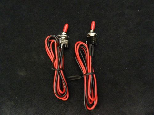 2 PCS ON OFF MINI TOGGLE SWITCH PRE WIRED 20 IN 3 AMP 250V 6A 125 VAC IBMTS 