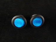 2 PACK ROUND ON OFF ROCKER SWITCH MINI TOGGLE BLUE LED 3/4 MOUNT HOLE EC-1217BL