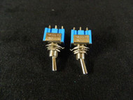 2 PK TOGGLE SWITCH DPDT ON OFF ON MINI TOGGLE 3 AMP 250V 6 AMP 125V EC-2550