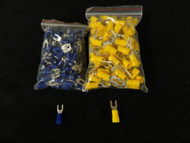 200 PK 10-12 14-16 GAUGE VINYL LOCKING SPADE #8 100 PCS EACH CONNECTORS