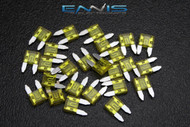 (50) PCK ATM 20 AMP FUSES MINI FUSE BLADE STYLE CAR BOAT AUTOMOTIVE AUTO ATM20