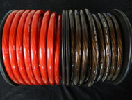 0 GAUGE WIRE 10 FT 5 RED 5 BLACK 1/0 AWG POWER GROUND CABLE STRANDED CAR