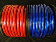 0 GAUGE WIRE 30 FT 15 RED 15 BLUE 1/0 AWG POWER GROUND CABLE STRANDED CAR