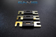3 PACK 60 AMP ANL FUSE FUSES GOLD PLATED INLINE WAFER HIGH QUALITY HOLDER