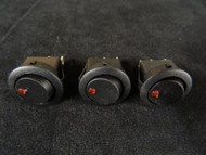 3 PACK ROUND ON OFF ROCKER SWITCH MINI TOGGLE RED LED 3/4 MOUNT HOLE EC-1213RD