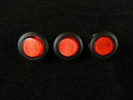 3 PACK ROUND ON OFF ROCKER SWITCH MINI TOGGLE RED LED 3/4 MOUNT HOLE EC-1215RD