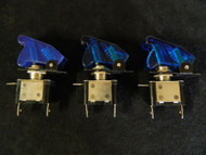 3 PACK TOGGLE SWITCH ON OFF BLUE MINI LED 12V 20 AMP RACE NITROUS EC-3015BL