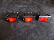 3 PCS ROCKER SWITCH ON ON MINI TOGGLE RED LED 3P SPST 125V 15 AMP EC-315