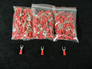 300 PK 18-22 GAUGE VINYL SPADE CONNECTORS 100 PCS EACH #6 #8 #10 TERMINAL