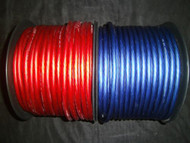 4 GAUGE WIRE AWG 100 FT 50 BLUE 50 RED SUPERFLEX PRIMARY STRANDED POWER GROUND
