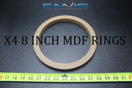 4 MDF SPEAKER RINGS SPACER 8 INCH WOOD 3/4 THICK FIBERGLASS BOX EE-RING-8Rx4