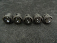 5 PACK ROUND ROCKER SWITCH 3/4 ON OFF 6.5A 250V 13A 125V 2 PIN TOGGLE IBRRS