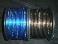 8 GAUGE SPEAKER WIRE 25 FT BLUE BLACK CABLE AWG STEREO CAR HOME MONSTER SUBS