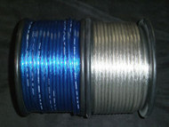 8 GAUGE SPEAKER WIRE 10 FT SILVER BLUE CABLE AWG STEREO CAR HOME MONSTER SUBS